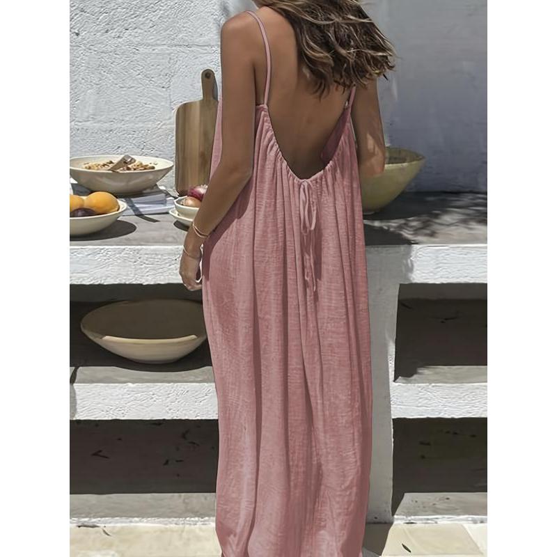 Chic Halter Neck Flowy Mini Dress