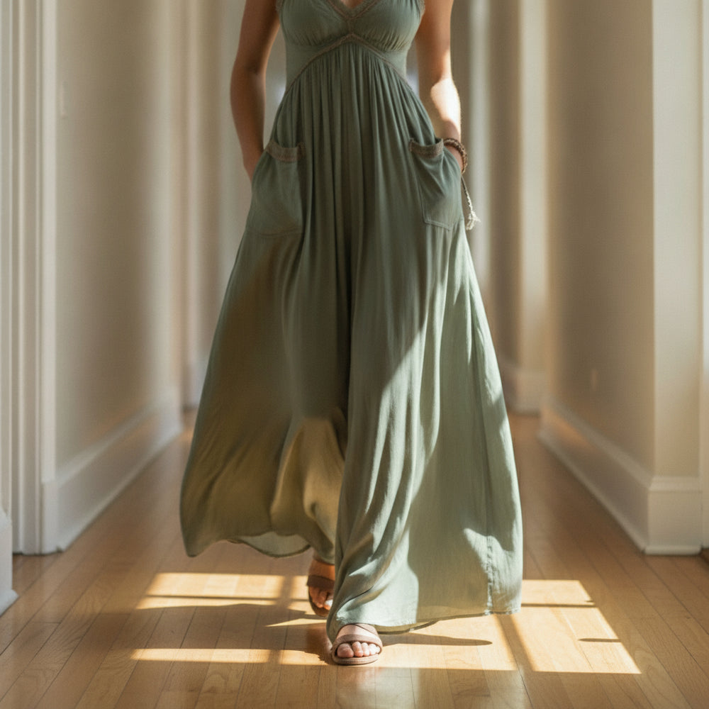 Breezy Maxi-Dress Drape
